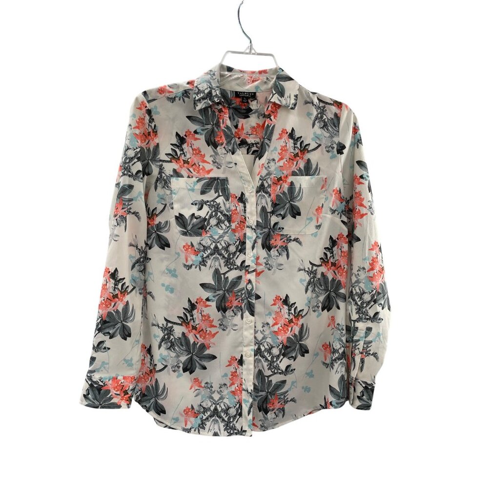 Talbots Nantucket Blouse Womens SP Petites Used Floral - Picture 1 of 16